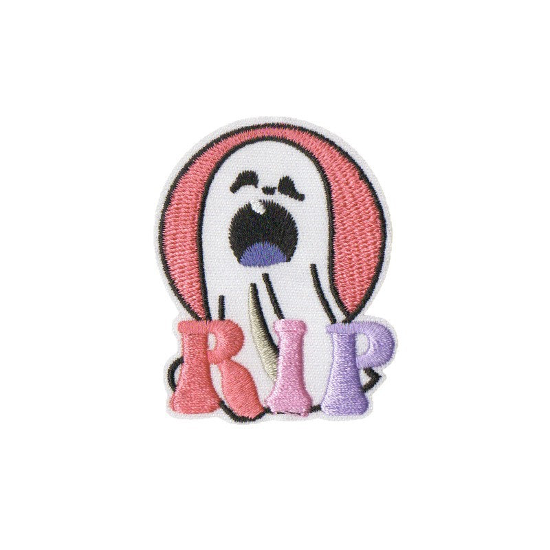 Wholesale new small ghost magic embroidery stickers cartoon cloth stickers handbook mobile phone Halloween decoration stickers DIY embroidery